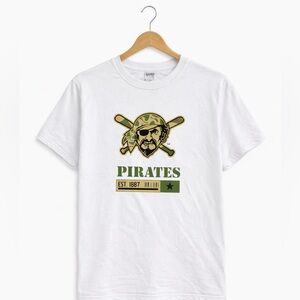 Pittsburgh Pirates Root Sports Camo Graphic T-Shirt XL White MLB Fan Tee